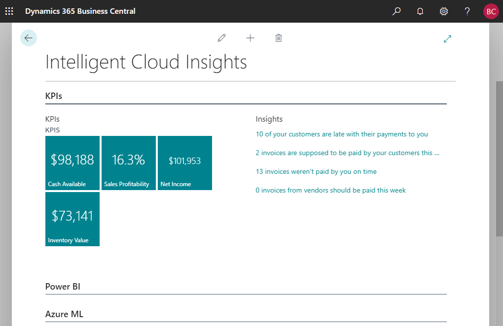 Intelligent cloud insights